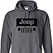 Jeep Wrabgler Logo on a Dark Heather Hoodie