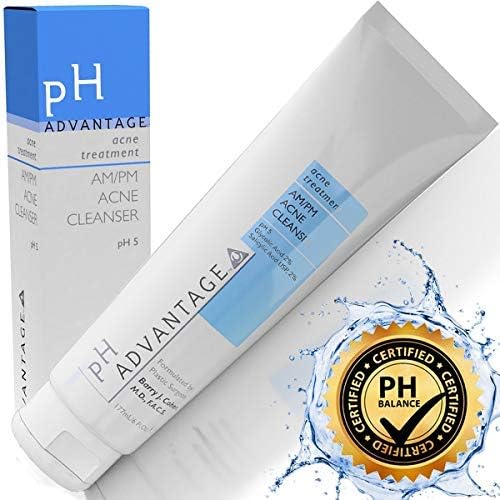 Acne Face Wash Cleanser Treatment - Glycolic & Salicylic Acid Luxurious AM/PM Foaming Formula - Gently Clean Away Excess Oil and Clear impurities & Bacteria - Control Breakouts Resurfaces Facial Glow