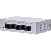 Cisco Business CBS110-5T-D Unmanaged Switch | 5 Port GE | Desktop | Ext PS | Limited Lifetime Protection (CBS110-5T-D-NA)