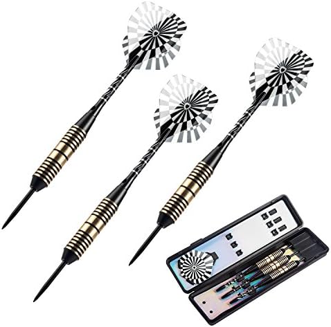 Dart Set (3 pack) By VBELKHV Professional Steel Tip Darts with Aluminum Shafts and 3 PVC Flights - 24 Grams Perfect for Home, Bar, and Game Room