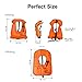Rrtizan Snorkel Vest, Adults Portable Inflatable Swim Vest Jackets for Snorkeling Swimming Diving Safety(Orange)