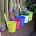 brightmaison Lily Hanging Planter for Balcony & Garden Decor, Plant Pots with Hooks for Hanging - Succulent Pots Set of 5, Multi Color