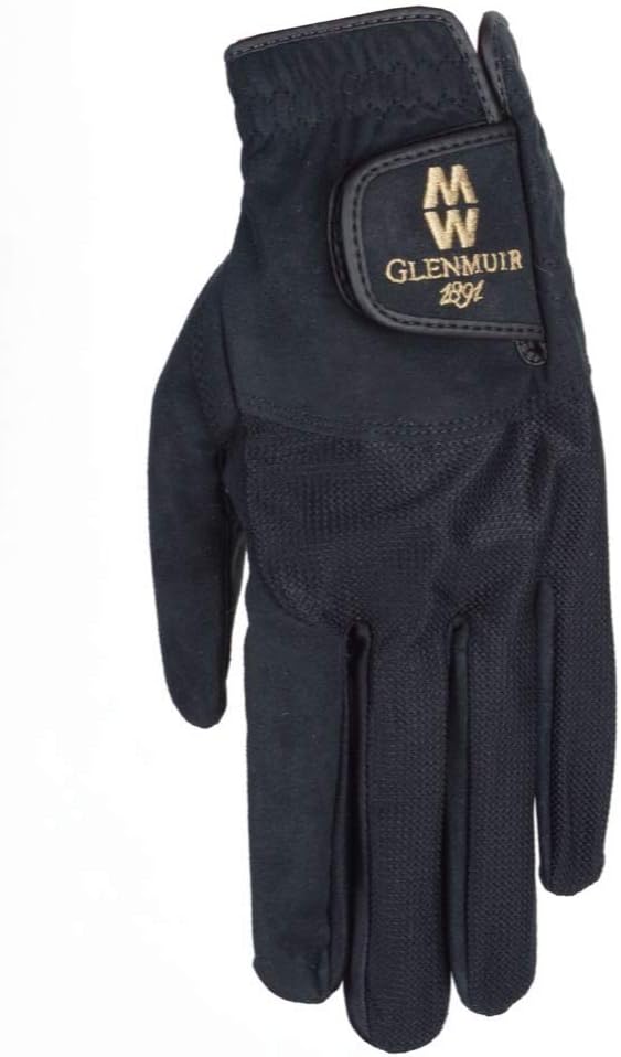 Glenmuir MacWet Micromesh Wet Weather Golf Gloves (Black) Various Sizes