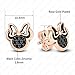 Gemstar Jewellery Black Sim Diamond 14K Rose Gold Plated 10mm Disney Minnie Mouse Stud Earrings In 925 Sterling Silver