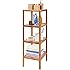 Scaffale Bambù 4 Ripiani Relaxdays - 33x33x110cm, Per Bagno E Cucina, Resistente Umidità - Foto 6