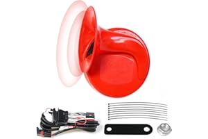 RERPRO UTV Horn Kit with Rocker Switch 12V Loud RZR Horn Kit with Blue LED Push Button for Polaris Ranger RZR XP 1000, Honda Pioneer Talon, Can Am, Yamaha Rhino Electric Horn Kit Plug and Play