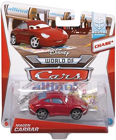 Disney Pixar Cars Porsche with Allinol Diecast Vehicle, Burgundy - Image 5