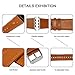 Jisoncase 42MM Apple Watch Band Genuine Lambskin Leather iWatch Replacement Watchbands with Classic Buckle for Apple Watch Sport Edition, Brown (For 42MM Version)