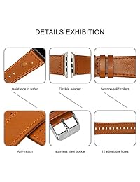Jisoncase   Pulseras para reloj de auténtico cuero de piel de cordero TC AW4 18L TC AW3 17L