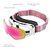 OutdoorMaster OTG Ski Goggles - Over Glasses Ski/Snowboard Goggles for Men, Women & Youth - 100% UV Protection (White Frame + VLT 13.5% Pink Lens with Full REVO Pink)