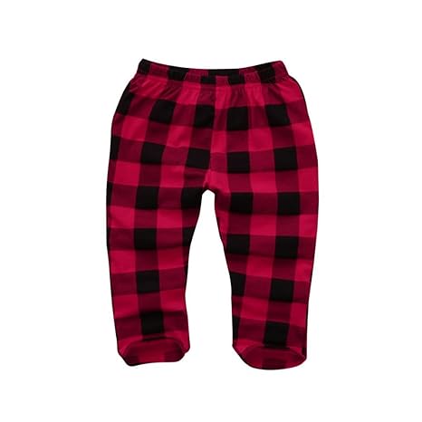 baby boy red tartan trousers