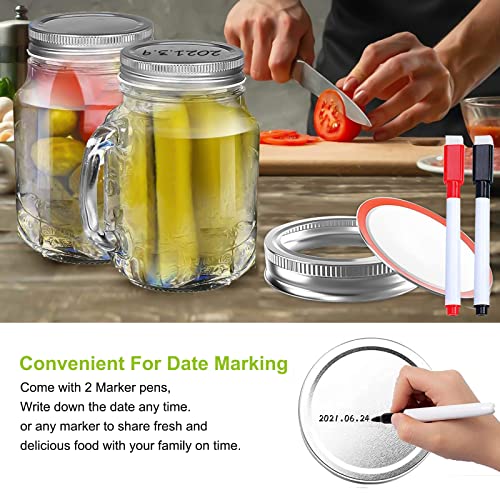 uniplay 24pcs Canning Lids Regular Mouth, Ball Jar Lids Leak Proof Secure Canning Jar Lids, use for Round Bottle, Canning Jar Caps, Mason Jars Lids, Food Storage, DIY Home Decoration(70mm)