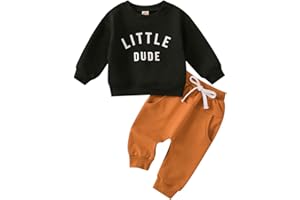 Toddler Boy Sweatshirt Set Boys Girls Sweatsuit Fall Clothes Long Sleeve Pullover Top Sweatpants Kids Tracksuit