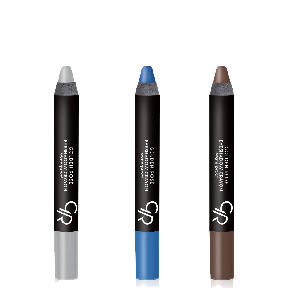 Golden Rose Creamy Eyeshadow Crayon 3-Piece Set for Various Eye Colors Blue Eyes Set