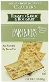 Partners Roasted Garlic & Rosemary Hors D'oeuvre Crackers, 5-Ounce Boxes (Pack of 6)