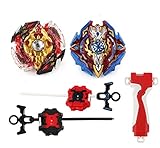 Elfnico Bey Battle Burst High Performance Battling Tops Set with 4D Launcher Grip Battle Set