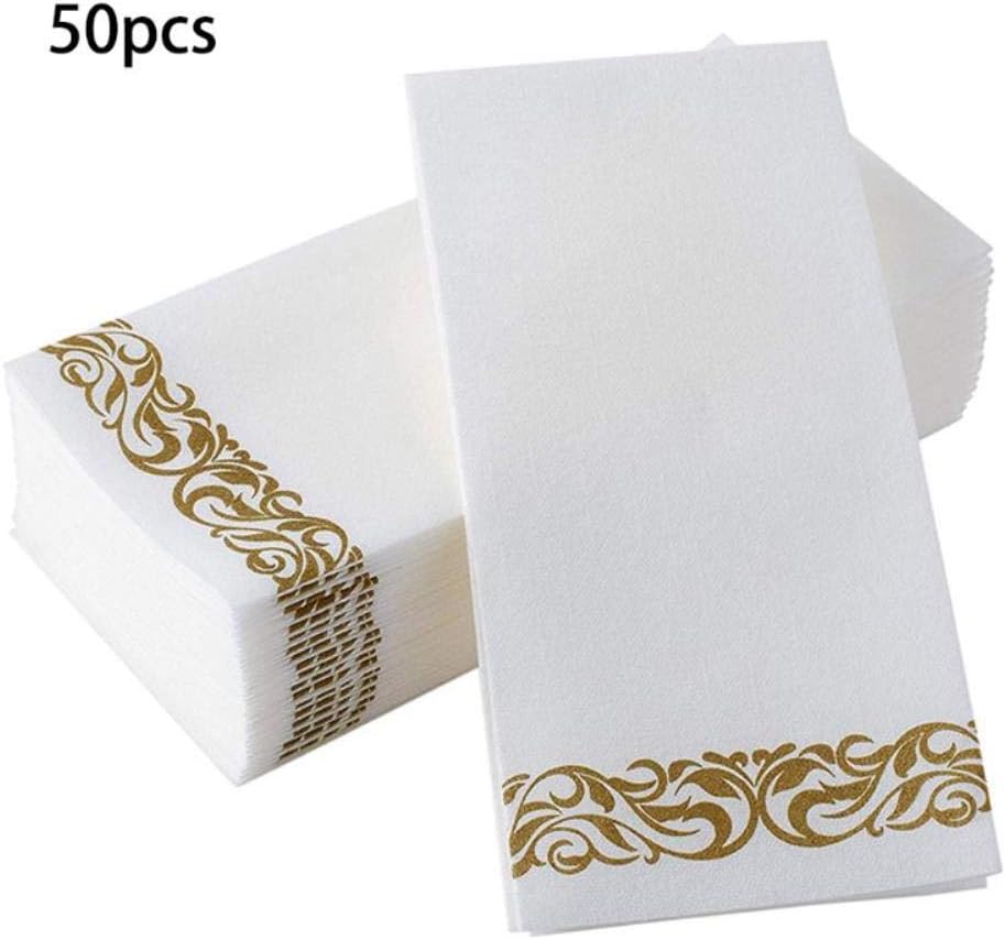MRSA Disposable Hand Towels & Decorative Bathroom Napkins | Soft and Absorbent Linen-Feel Paper Guest Towels for Kitchen, Parties,A