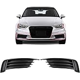 COOL STAR Bumper Grilles Fog Light Grilles Lower Front Left and Right Side Compatible With Audi A3 S3 2013 2014 2015 2016 2017 Replaces 8V5807682 8V5807681 8V58076829B9 8V58076819B9