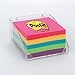 Post-it Notes Cube, America’s #1 Favorite Sticky Note, 3 in x 3 in, Assorted Colors, 390 Sheets/Cube in an Acrylic Tray (5431)