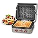 Kitchen Maestro Griddler Waffle Plates for Cuisinart Griddler - Nonstick, Dishwasher Safe, Lock-In Place, Black, made for GR-4N and GRID-8N Series