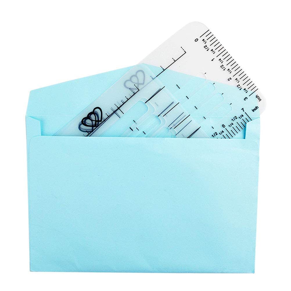 mifengda 4Pcs 4 Style Envelope Addressing Guide Stencil Templates Lettering and Envelope Addressing Guide Fits a Wide Range of Stationery and Envelopes Thank You Card Mother\'s Day