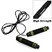 Jump Rope for Women,Men&Kids,Crossfit Jump Rope ,With Memory Foam Handles & Weighted Speed Cable & Fitness Workout, Jumping Exercise, Skipping, MMA and Boxing - Black