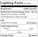 Sylvania 79479 Dimmable Led Bulb, 26 W, 120 V, 2400 Lumens, 5000 K, CRI 82, 4-3/4 in Dia X 5.09 in L, 1 Count (Pack of 1), Day Light