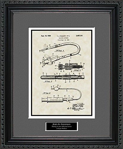 Fogarty Catheter Patent Art Wall Hanging | Urologist Urology Doctor Personalized Gift 11x14