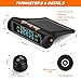 ZEEPIN TPMS Solar Power Universal, Wireless Tire Pressure Monitoring System with 4 DIY Sensors, Real-time Displays 4 Tires' Pressure and Temperature TPMS