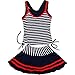 Vkenis Striped Two-Piece Suits Navy Style Swimsuit for Girls 8-14 Years Old