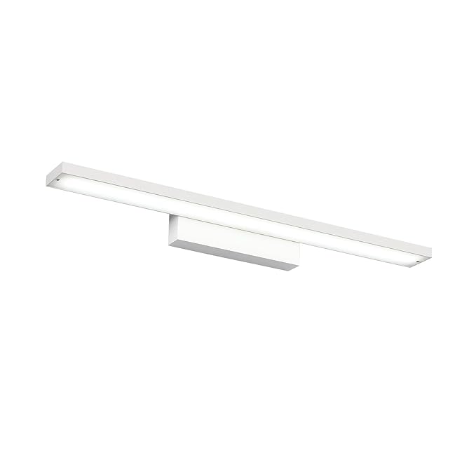 12W Spiegelleuchte Badlampe Wandleuchte Kaltweiß Badleuchte 600mm Aluminium Wasserdicht Stilvolles Elegante Weiß (12W Kaltwei