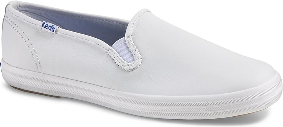 slip on white leather