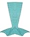 Auchen Mermaid Tail Blanket for Adults Women Girls Teens, Handmade Crochet Mermaid Blankets, Soft Birthday Valentine's gift 74''x35'' Mint Green
