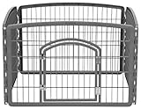 IRIS 24'' Exercise 4-Panel Pet Playpen with Door, Dark Gray (Misc.)