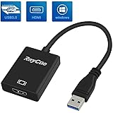 USB to HDMI Adapter, USB 3.0 to HDMI, HD 1080P Video Graphics Cable Adapter Converter HDTV TV Audio Video Adapter Compatible with Windows 7/8/10 PC (Not Support Mac) (black)
