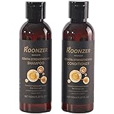 ROONZER Keratin - Infused Shampoo & Conditioner Set | Deep Cleanse + Intense Hydration | Strengthening & Anti - Frizz Formula for All Hair Types 2x150ml