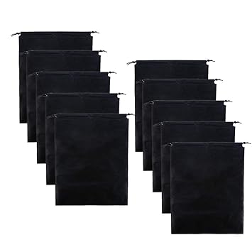 Schuhbeutel 10 Stück,Vegena Schuhtasche mit Beide Seiten Zugband Staubdicht Atmungsaktiv Aufbewahrungsbeutel für Aufbewahrung