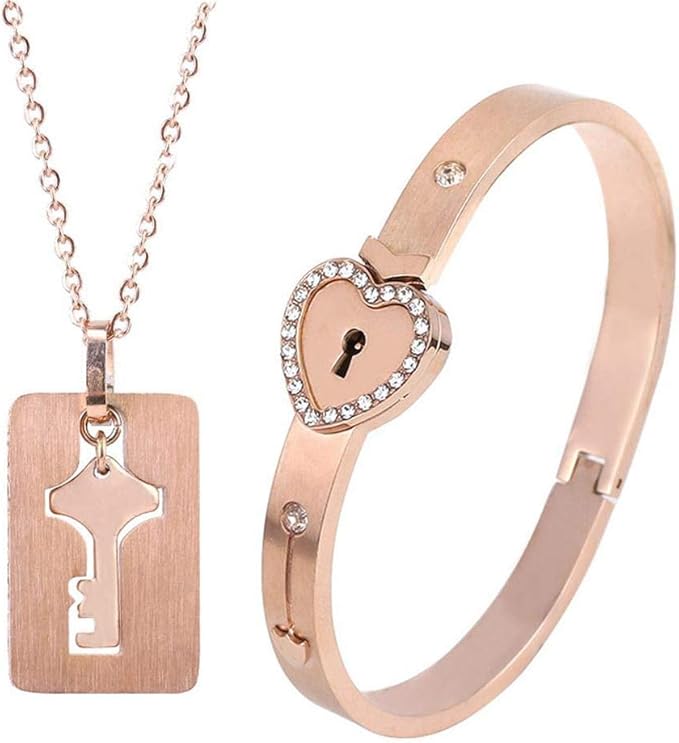 Hinleise - Pulsera con candado de corazón para parejas: Amazon.es: Hogar
