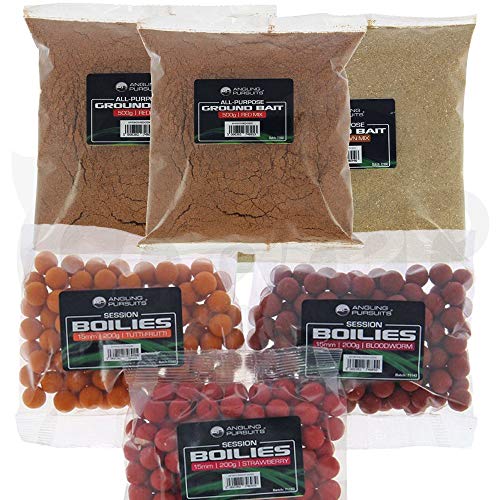 Carpe Mer Appât De Pêche Lot 3 X Paquets De 200g Bouillettes Et 600g Amorce De Fond Mélangé Goûts Pour Tous Pêcheur