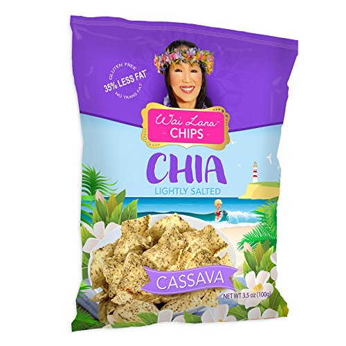 Wai Lana Superfood Cassava Chips | Gluten-Free, Veg, 3.5 Ounce (Pack of 12) (Chia - Lightly Salted) - Thumbnail 5