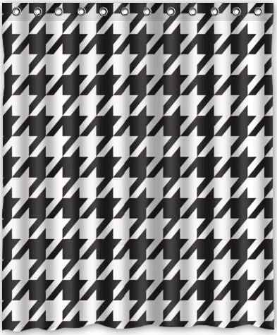 classic Houndstooth design,colorful Houndstooth art Waterproof Fabric Polyester Bathroom Shower Curtain 60"(w) x 72"(h)