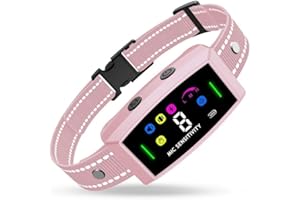 SEEPARK 2024 AI Dog Bark Collar Sets for Large Small Medium Dogs Waterproof | 2in1 No Shock/Safe Shock Barking Collar with 3 Adjustable Shock Mode |IP68 Waterproof Rechargeable Anti Bark Devic