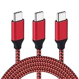 Type C USB Cable 3-Pack 3ft USB A 2.0 to USB-C Fast Charger Nylon Braided Cord for Samsung Galaxy S9 S8 Plus Active, Note 9 8, C5 C7 C9 Pro, A9 A8 Star, Tab S3 2017, Lg G7 Thinq G6 V30 V20 Stylo 4