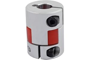 uxcell 6mm to 10mm Shaft Coupling 30mm Length 25mm Diameter Motor Coupler Aluminum Alloy Joint Connector for DIY Encoder