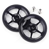 2pcs ACE Alloy Easy Wheels Easywheel For Brompton Folding Bike Dino Kiddo(black