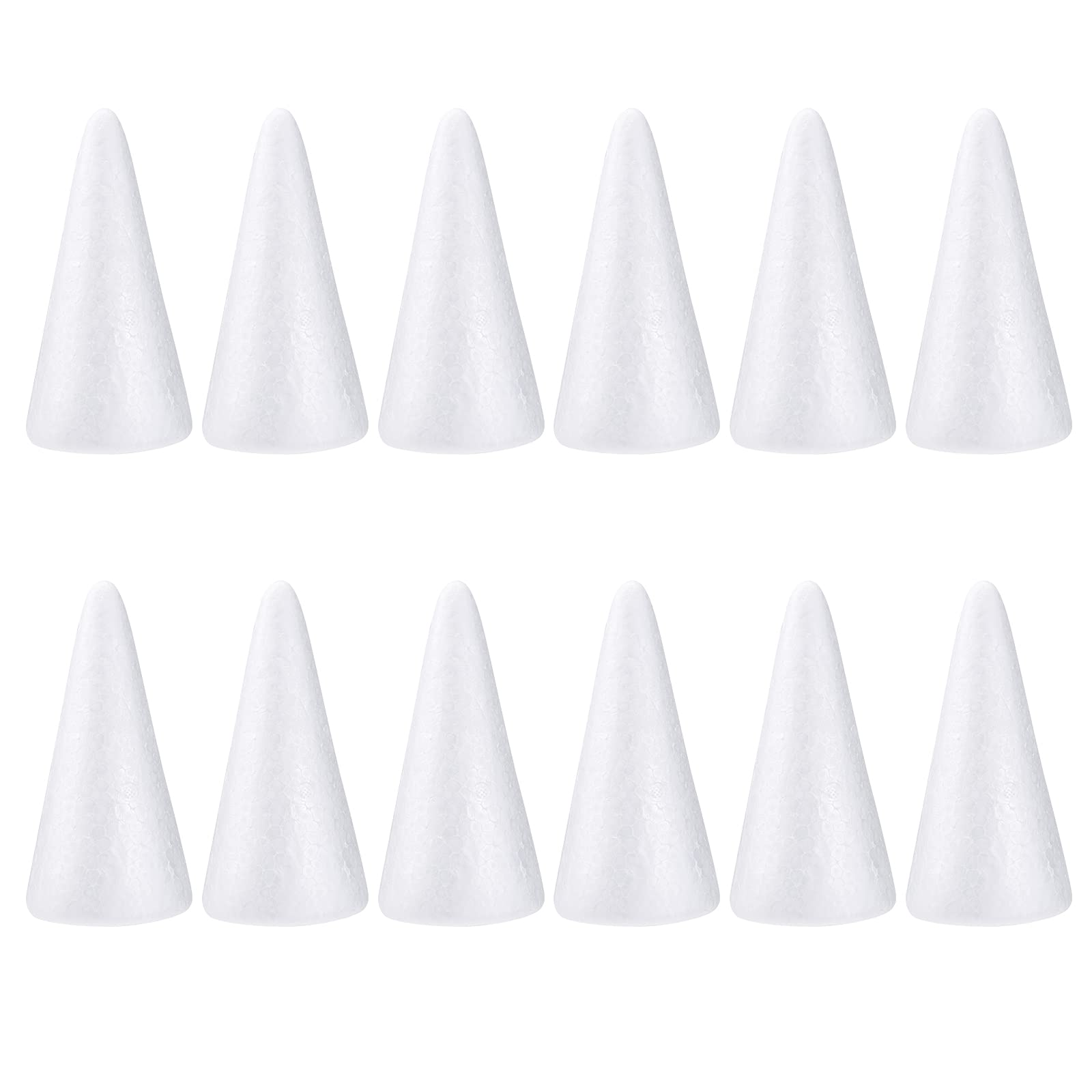 Holibanna 12pcs White Cones for Diy Crafts Handmade Boy Girl Craft Accessories for Christmas Table Centerpiece Decoration