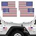 Reflective Full Color American Flag Stickers 2 Pairs Bundle 3