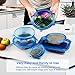 Walfos Silicone Stretch Lids Covers (Multi Size 6 pack) - Reusable, Durable, Expandable Food Seal Wrap For Various Sizes Shapes of Bowl, Cup, Pot, Pan, Jar, Can, Container