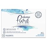 Always Pure & Clean, Ultra Thin Feminine Pads for Women, Regular Absorbency, with Wings, Unscented, 26 Count- Pack of 3 (78 Count Total)
