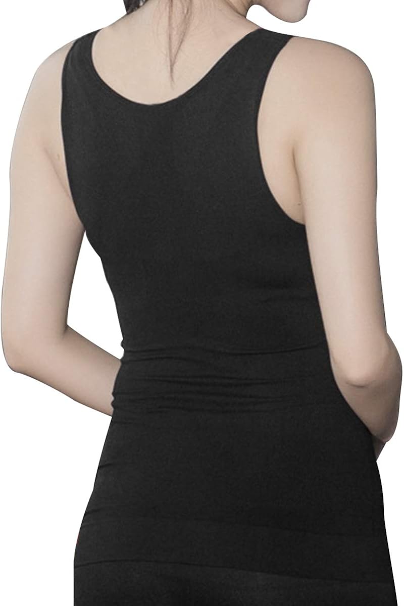 SJINC Women's Cami Shaper Tummy Control Padded Seamless Long Compression Tank Top at  Women’s Clothing store